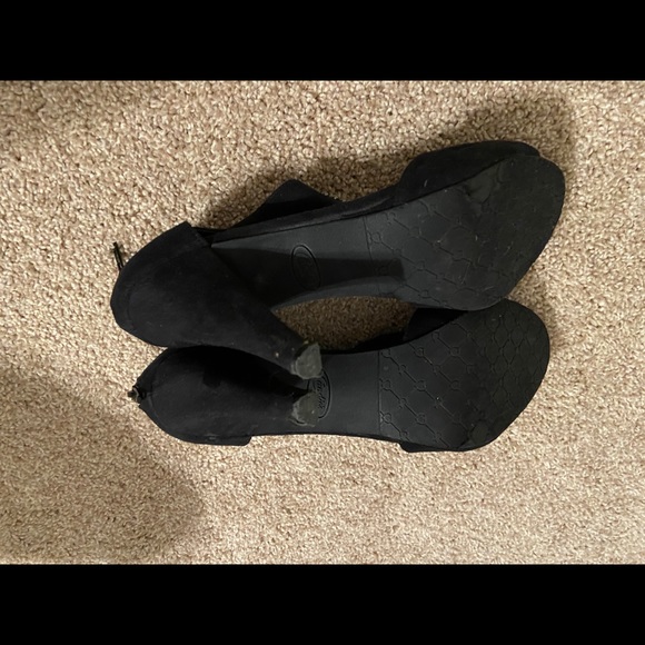 Candies Black Suede Jeweled Heels, Size 9.5 - Picture 7 of 7